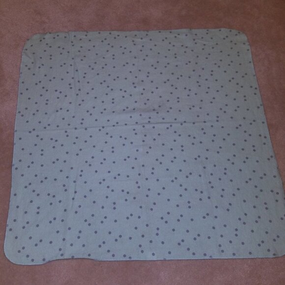 Gerber Mint Green Gray Polka Dot Receiving Blanket Lovey Security Cotton - Picture 3 of 7